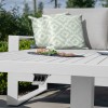 Maze Lounge Outdoor Furniture Amalfi White Large Corner Dining Set with Rectangular Rising Table and Footstools