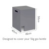 Maze Lounge Outdoor Furniture Charcoal Fire Pit Aluminium 5KG Gas Bottle Cover