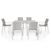 Maze Lounge Outdoor Metal New York White 6 Seat Rectangular Dining Set