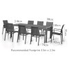 Maze Lounge Outdoor Metal New York White 8 Seat Rectangular Dining Set