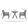 Maze Lounge Outdoor New York Aluminium White 3 Piece Bistro Set