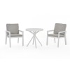 Maze Lounge Outdoor New York Aluminium White 3 Piece Bistro Set