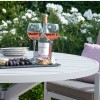 Maze Lounge Outdoor New York Aluminium White 6 Seat Round Dining Set