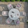 Maze Lounge Outdoor New York Aluminium White 6 Seat Round Dining Set