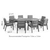 Maze Lounge Outdoor New York Aluminium White 8 Seat Oval Dining Set