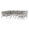 Maze Lounge Outdoor Fabric New York White U-Shaped Sofa Set