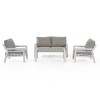 Maze Lounge Outdoor New York Aluminium White 2 Seat Sofa Set
