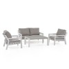 Maze Lounge Outdoor New York Aluminium White 2 Seat Sofa Set
