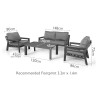 Maze Lounge Outdoor New York Aluminium White 2 Seat Sofa Set