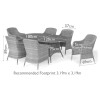 Maze Rattan Garden Furniture Santorini Grey 6 Seat Oval Dining Set