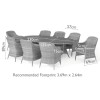 Maze Rattan Garden Furniture Santorini Grey 8 Seat Oval Dining Set