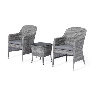Maze Rattan Garden Furniture Santorini Grey 2 Seat Bistro Set SAN-BIS-2S Maze Rattan Garden Furniture Santorini Grey 2 Seat Bistro Set