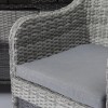 Maze Rattan Garden Furniture Santorini Grey 6 Seat Oval Fire Pit Dining Set