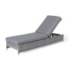 Maze Rattan Garden Furniture Santorini Grey Double Sunlounger Set