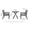 Maze Lounge Outdoor New York Aluminium Grey 3 Piece Bistro Set