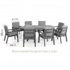 Maze Lounge Outdoor Fabric New York Grey 8 Seat Oval Dining Set