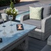 Maze Rattan Garden Furniture Ascot Grey 3 Seat Sofa Dining Set with Rising Table