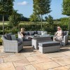 Maze Rattan Garden Furniture Ascot Grey 3 Seat Sofa Dining Set with Rising Table