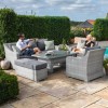 Maze Rattan Garden Furniture Ascot Grey 3 Seat Sofa Dining Set with Rising Table