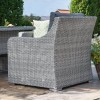 Maze Rattan Garden Furniture Ascot Grey 3 Seat Sofa Dining Set with Rising Table