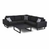 Maze Lounge Outdoor Fabric Eve Charcoal Corner Sofa Group with Coffee Table