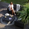 Maze Lounge Outdoor Fabric Eve Charcoal Corner Sofa Group with Coffee Table