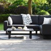 Maze Lounge Outdoor Fabric Eve Charcoal Corner Sofa Group with Coffee Table