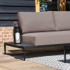 Maze Lounge Outdoor Fabric Eve Taupe 3 Seat Sofa Set with Coffee Table