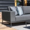 Maze Lounge Outdoor Fabric Eve Flanelle 3 Seat Sofa Set with Coffee Table