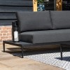 Maze Lounge Outdoor Fabric Eve Charcoal 3 Seat Sofa Set with Coffee Table