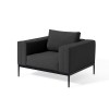 Maze Lounge Outdoor Fabric Eve Charcoal 3 Seat Sofa Set with Coffee Table