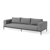 Maze Lounge Outdoor Fabric Eve Flanelle 3 Seat Sofa Set with Coffee Table