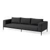 Maze Lounge Outdoor Fabric Eve Charcoal 3 Seat Sofa Set with Coffee Table