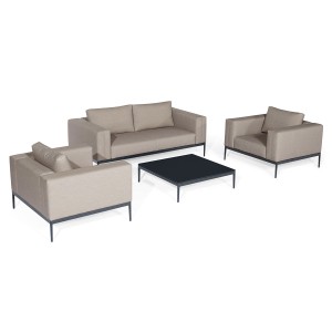 Maze Lounge Outdoor Fabric Eve Taupe 2 Seat Sofa Set with Coffee Table FB-EVE-2SS-TP Maze Lounge Outdoor Fabric Eve Taupe 2 Seat Sofa Set with Coffee Table