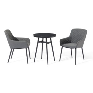 Maze Lounge Outdoor Fabric Zest Flanelle 2 Seat Bistro Set FB-ZES-BS-2S-FL Maze Lounge Outdoor Fabric Zest Flanelle 2 Seat Bistro Set