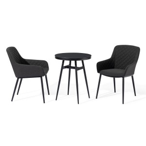 Maze Lounge Outdoor Fabric Zest Charcoal 2 Seat Bistro Set FB-ZES-BS-2S-ST Maze Lounge Outdoor Fabric Zest Charcoal 2 Seat Bistro Set