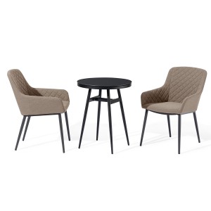 Maze Lounge Outdoor Fabric Zest Taupe 2 Seat Bistro Set FB-ZES-BS-2S-TP Maze Lounge Outdoor Fabric Zest Taupe 2 Seat Bistro Set