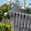 Maze Lounge Outdoor Marina Rope Weave Charcoal 3 Piece Bistro Set