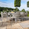 Maze Lounge Outdoor Fabric Marina Rope Weave Sandstone 8 Seat Oval Dining Set
