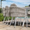 Maze Lounge Outdoor Fabric Marina Rope Weave Sandstone 6 Seat Oval Dining Set