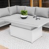 Maze Lounge Outdoor Oslo Aluminium White Corner Group with Rising Table