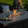 Maze Lounge Outdoor Fabric Pulse Charcoal 3 Seat Sofa Set with Fire Pit Table