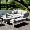 Maze Lounge Outdoor Fabric Pulse Lead Chine Left Handed Rectangular Corner Dining Set with Rising Table