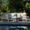 Maze Lounge Outdoor Fabric Pulse Lead Chine Left Handed Rectangular Corner Dining Set with Rising Table