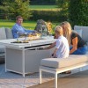 Maze Lounge Outdoor Fabric Pulse Lead ChineÂ 3 Seat Sofa Set with Fire Pit Table