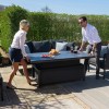 Maze Lounge Outdoor Fabric Pulse Charcoal 3 Seat Sofa Set with Rising Table