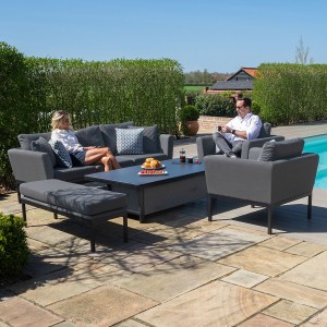 Maze Lounge Outdoor Fabric Pulse Flanelle 3 Seat Sofa Set with Rising Table FB-PUL-3SD-FL Maze Lounge Outdoor Fabric Pulse Flanelle 3 Seat Sofa Set with Rising Table