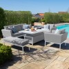 Maze Lounge Outdoor Fabric Pulse Lead Chine 3 Seat Sofa Set with Rising Table