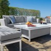 Maze Lounge Outdoor Fabric Pulse Lead Chine 3 Seat Sofa Set with Rising Table