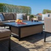 Maze Lounge Outdoor Fabric Pulse Taupe 3 Seat Sofa Set with Rising Table